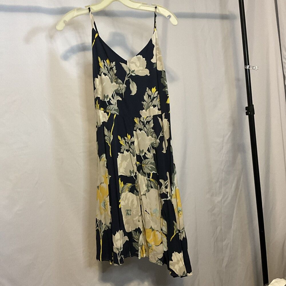 Gap Women’s Blue With Multicolored Flowers Sundress With Spaghetti Straps Size S